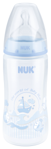 『121婦嬰用品館』 NUK Rose&Blue寬口徑PP奶瓶 300ml - 藍(1號中圓洞)