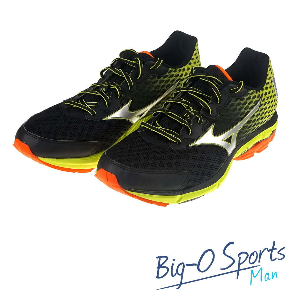 MIZUNO 美津濃 WAVE RIDER 18 慢跑鞋 男 J1GR150312 Big-O SPORTS