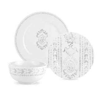 Royal Worcester 英國進口12件餐具組 - 圖騰