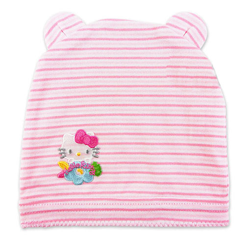 【奇買親子購物網】Hello Kitty 凱蒂貓嬰兒帽-條紋