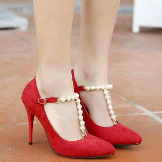 Fashion Sepatu Wanita Heels  - High Heels RM - Merah