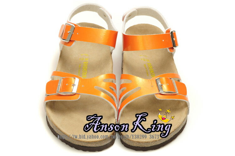 [Anson King]Outlet正品代購birkenstock Bali系列 男女款 真皮 懶人涼拖鞋 橘色