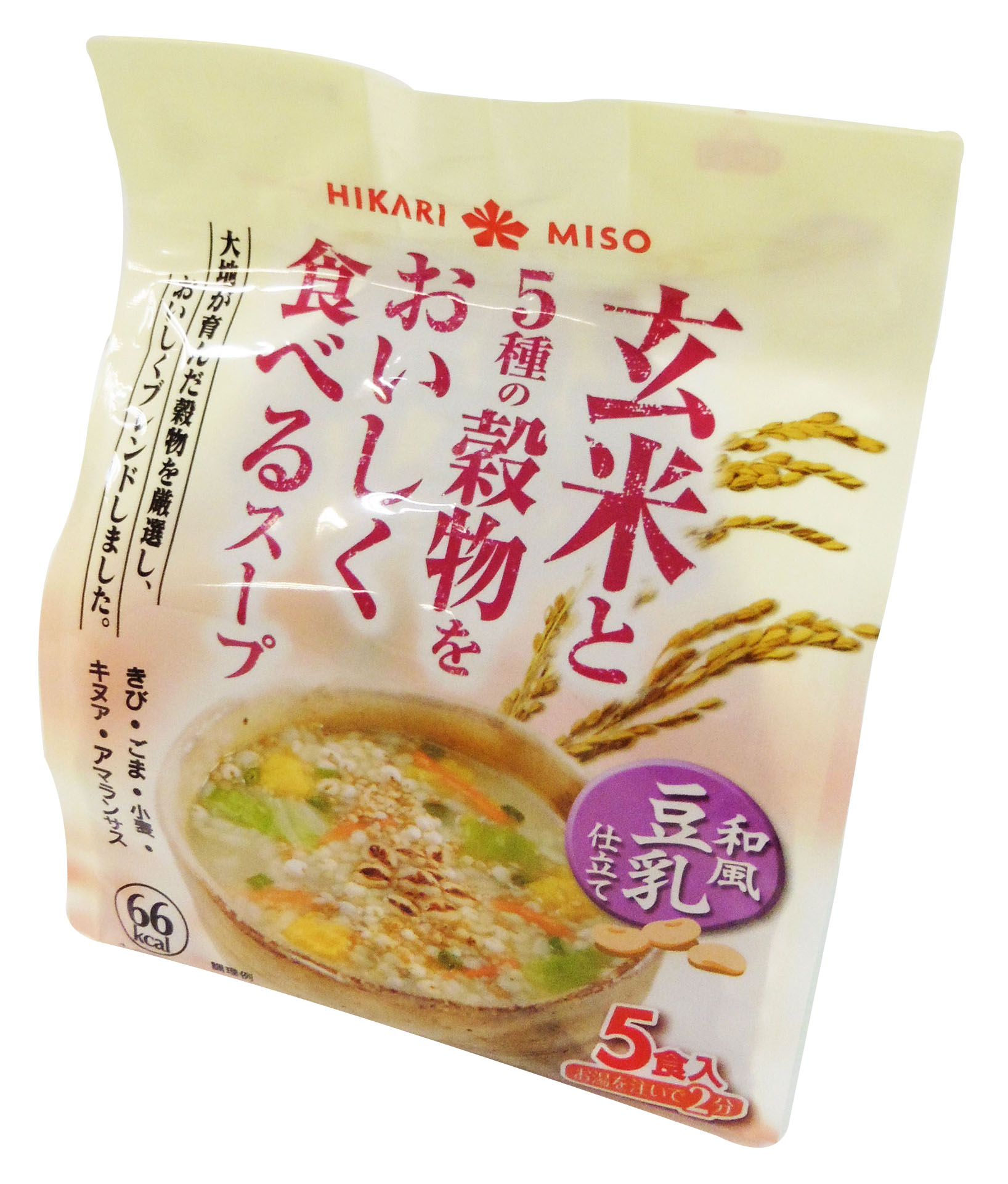 糙米及5種穀物即席湯 (和風豆乳風味) ■來自日本最新、最夯的的超低卡小點 ■簡單2分鐘低卡大滿足