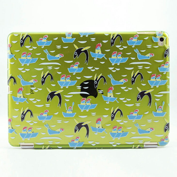 Moomin 嚕嚕米正版授權 -【 飛魚的領航(綠) 】：《 iPad / ipad Mini 》水晶殼＋Smart Cover（磁桿）  