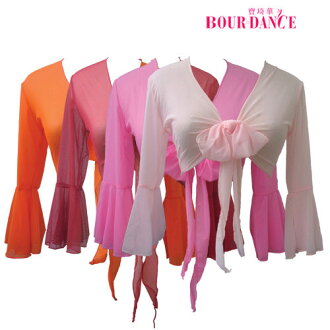 *╮寶琦華Bourdance╭*專業瑜珈韻律芭蕾☆百搭七分袖綁帶罩衫【23003007】