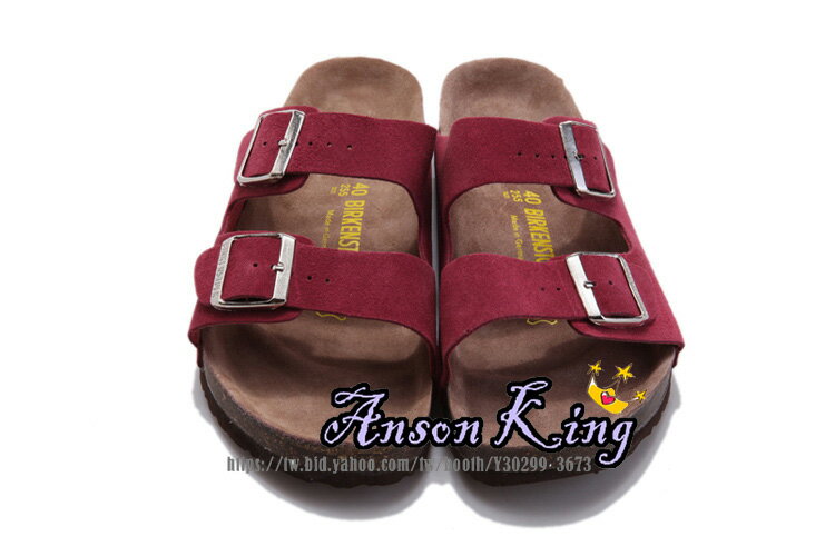 [Anson King]Outlet正品代購birkenstock Arizona系列 男女款 懶人涼拖鞋 酒紅