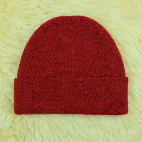 紐西蘭100%純羊毛帽*素面深紅色(美麗諾Merino)