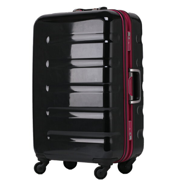 日本 LEGEND WALKER 6016-60-25吋 鋁框輕量行李箱 黑粉紅