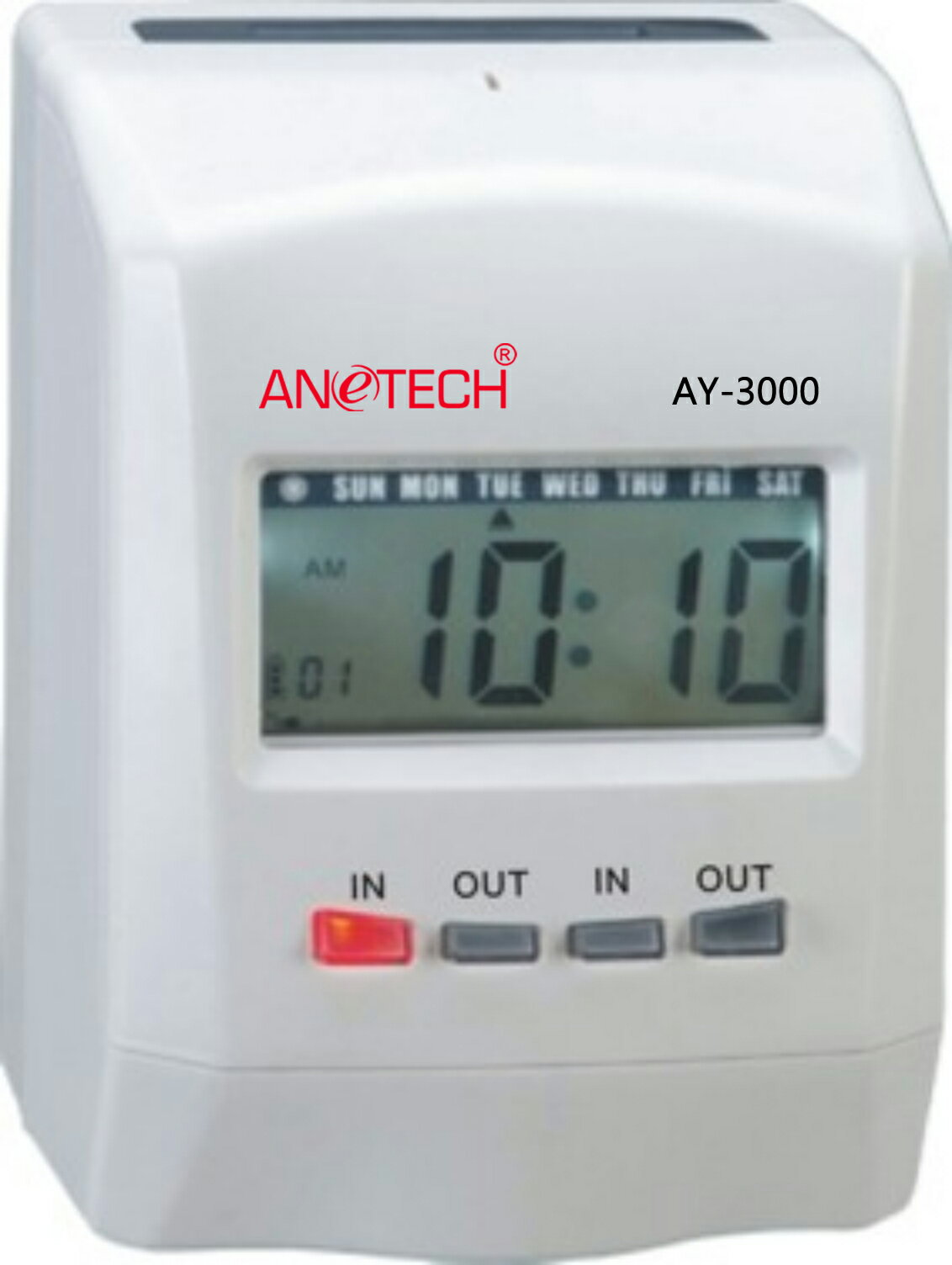 台製 ANETECH AY-3000 四欄位 打卡鐘 (贈卡架卡片+免運費)