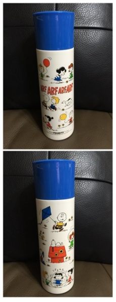 日本直送SNOOPY 史努比 可愛圖案 保冷保溫水壺 370ml 藍