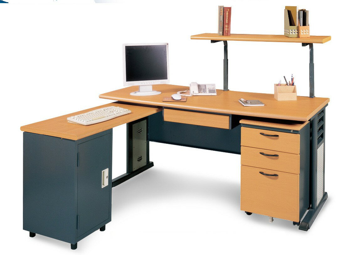 【 IS空間美學 】SMSA160 L型主管桌(深灰腳)
