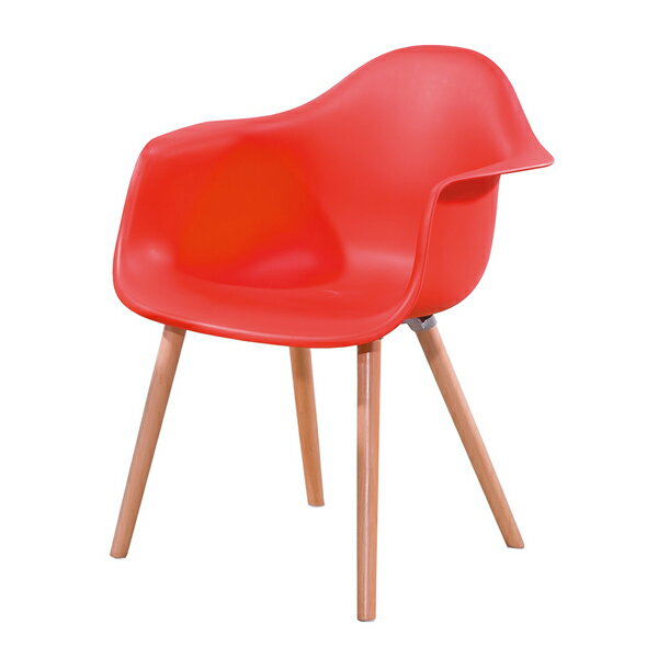 【IS空間美學】萊恩紅色造型椅 2015-S-445-13