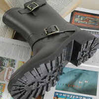 LINAGI 里奈子精品 【E932549】新款風靡歐美日韓機車靴風格時尚女雨靴雨鞋