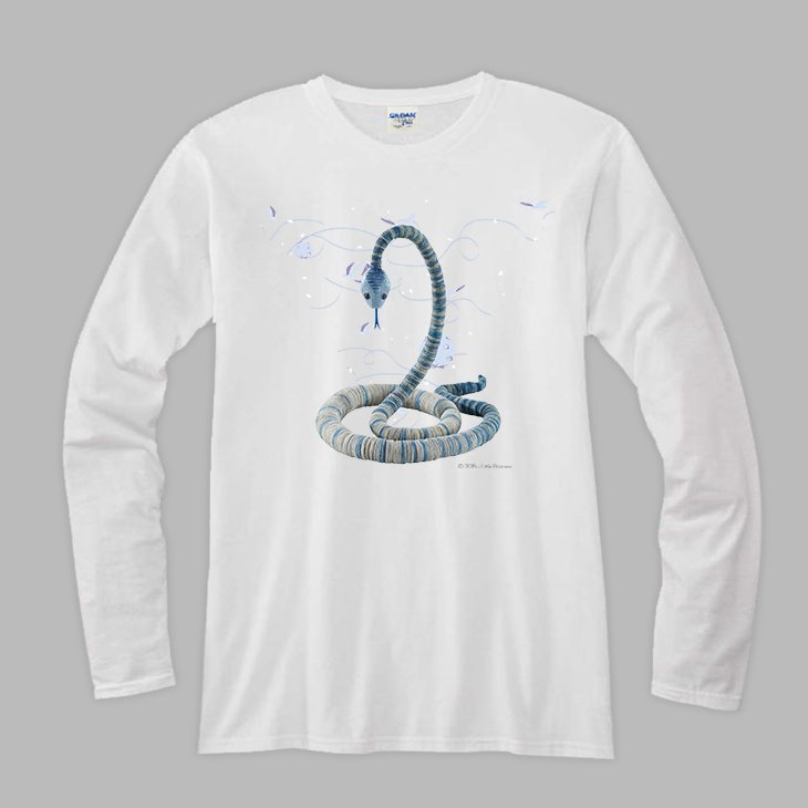 小王子電影版授權 - T恤：【 沙漠中的蛇 】長袖修身 T-shirt ( 白 / 黑 )