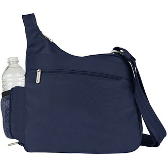 TRAVELON 防盜側背包/旅遊防盜肩包/防盜鋼網/防搶/出國旅遊 TL-42942 藍 旅行用品/台北山水