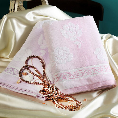 【taoru】海玫瑰 - 日本毛巾 60x120cm（浴巾）- 海中的珍珠與玫瑰緹花相結合，是謂海玫瑰