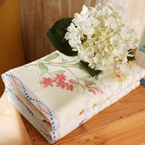 【taoru】花想容 - 日本浴巾 68x130 cm - 品質一級棒，立體圖樣的精緻浴巾！