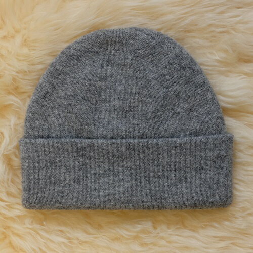 紐西蘭100%純羊毛帽*素面灰色(美麗諾Merino)