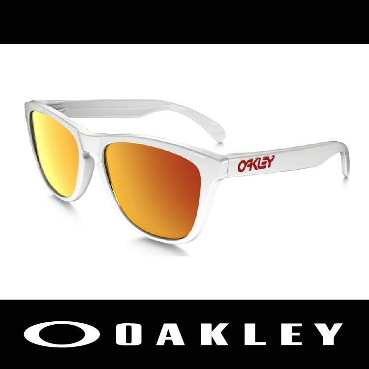 萬特戶外運動-美國 OAKLEY 太陽眼鏡 FROGSKIN系列白色鏡框 休閒款 24-307