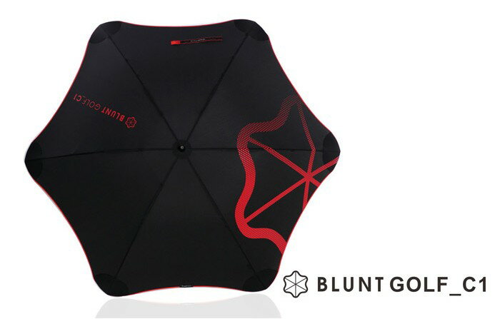 ├登山樂┤紐西蘭Blunt 抗強風傘 GOLF_C1 超輕量版高爾夫球傘(紅) #BLT-CG01-RD(中號)
