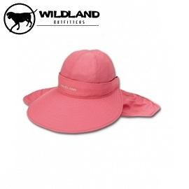 [ WILDLAND 荒野 ] 中性 抗UV可脫式遮陽帽 珊瑚紅 /W1006-15