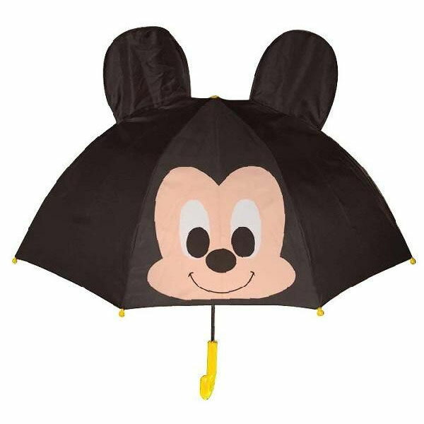  【真愛日本】14082200004	直傘47cm-造型耳朵黑迪士尼 米老鼠米奇 米妮 雨晴傘 造型傘