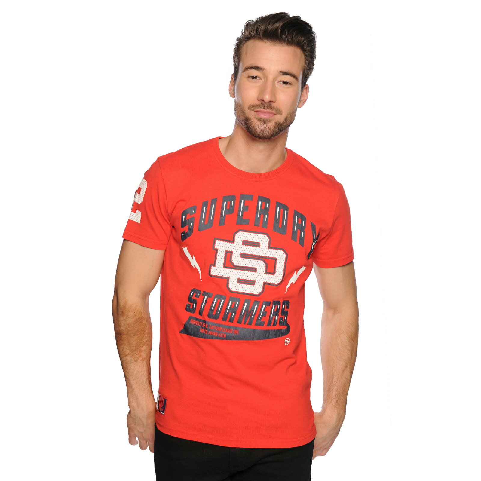 美國百分百【Superdry】極度乾燥 T恤 T-shirt 短袖 短T 風暴人隊 Stormers 紅 S號 F359