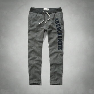 美國百分百【Abercrombie & Fitch】褲子 AF 長褲 棉褲 休閒褲 麋鹿 深灰 尺寸齊全 S M L XL號 F529<br>