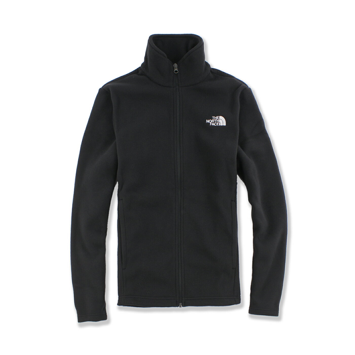 美國百分百【The North Face】防風 立領 外套 TNF 保暖 刷毛 北臉 fleece 黑 XS號 F591