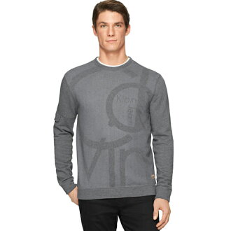 美國百分百【全新真品】Calvin Klein T恤 CK logo 長袖 T-shirt 大學T 灰色 S號 F642