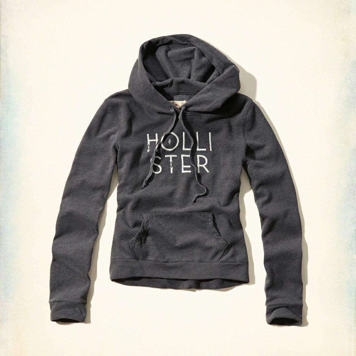 美國百分百【全新真品】Hollister Co. 帽T HCO 連帽 長袖 T恤 海鷗 深灰 女 L號 特價 F821