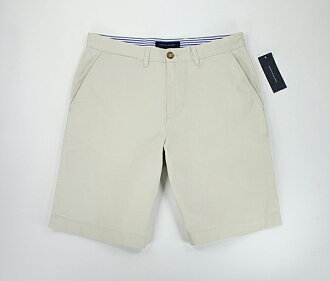 美國百分百【全新真品】Tommy Hilfiger TH 男 白卡其褲 休閒褲 工作褲 短褲 淺色 32腰 特價