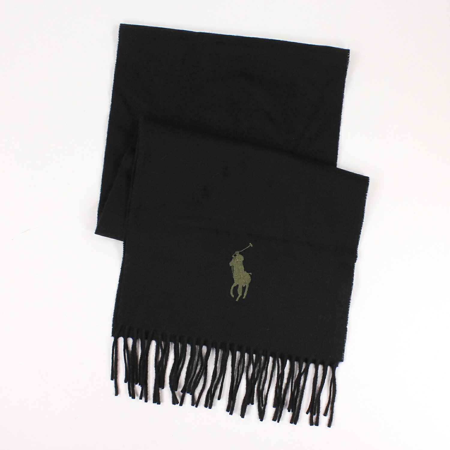 美國百分百【全新真品】Ralph Lauren 圍巾 RL 配件 黑色 男 女 Polo 大馬 羊毛 柔軟 B033