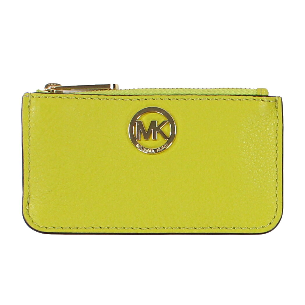 美國百分百【全新真品】MICHAEL KORS 女包 皮包 皮質 小包 MK 扁包 精品 皮夾 零錢包 蘋果綠 E650