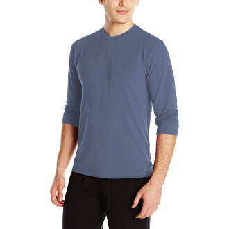 美國百分百【全新真品】Calvin Klein 上衣 CK 長袖 T恤 T-shirt 藍灰 素面 貼身 男 E772