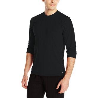 美國百分百【全新真品】Calvin Klein 上衣 CK 長袖 T恤 T-shirt 黑 素面 貼身 男 E772