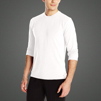 美國百分百【全新真品】Calvin Klein 上衣 CK 長袖 T恤 T-shirt 白 素面 XS S 男 E772