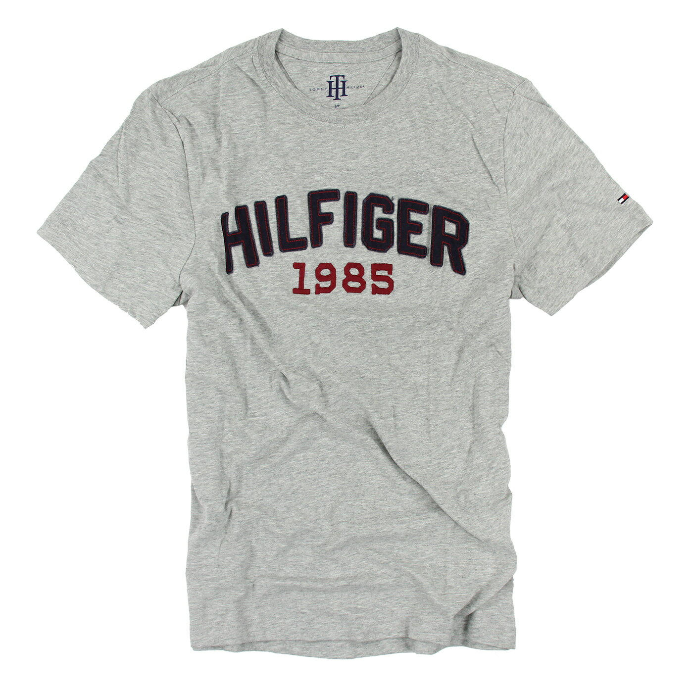 美國百分百【Tommy Hilfiger】T恤 TH 男 圓領 T-shirt 短袖 LOGO 短T 灰色 S XXL號 F040