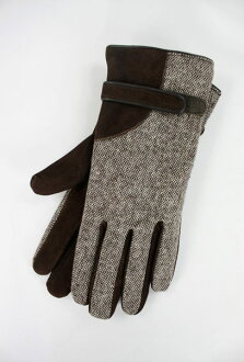 美國百分百【全新真品】Clarks 克拉克 男 女 棕色 麂皮感 英倫風 騎士 手套 配件 L號 超取