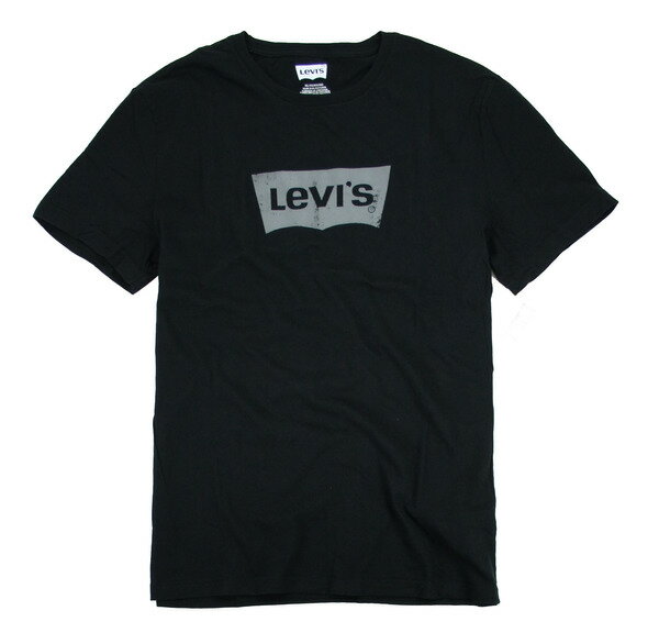 美國百分百【全新真品】Levis 經典 logo款 潮T 黑色 男 女 短T 素T T恤 XL號 大尺碼 大尺寸