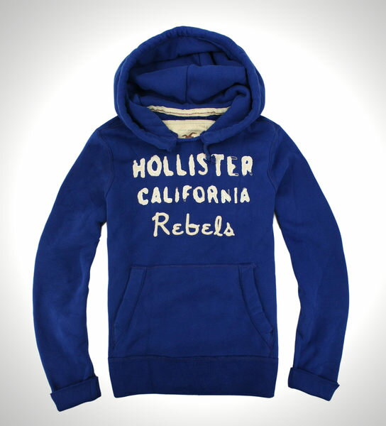 美國百分百【全新真品】Hollister Co. HCO 海鷗 男 寶藍 Logo 連帽 外套 夾克 帽T 縫字 免運 S M號