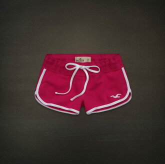 美國百分百【全新真品】Hollister Co HCO 女短褲 運動褲 休閒褲 棉褲 小熱褲 粉紅 XS S號