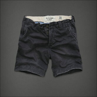 美國百分百【全新真品】Abercrombie&Fitch A&F AF 男 短褲 工作短褲 工作褲 休閒褲 鐵灰 33腰