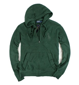 美國百分百【驚喜特價】Ralph Lauren RL polo 大馬 貼布 網眼 外套 連帽 夾克 帽T 綠色 S M L號