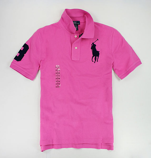 美國百分百【全新真品】Ralph Lauren RL 粉紅色 男生 大馬POLO衫 短袖 上衣 XS S 板橋門市