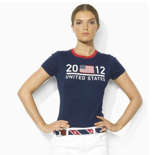 美國百分百【全新真品】Ralph Lauren RL 奧運比賽 2012 US 公開賽 代表隊 女 圓領 運動 T恤 預購