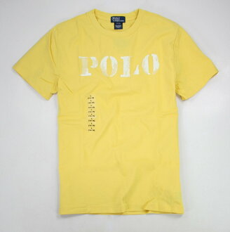 美國百分百【全新真品】Ralph Lauren RL 人氣特價 短袖 刷白 POLO T恤 T-shirt 男T 黃色 XS S