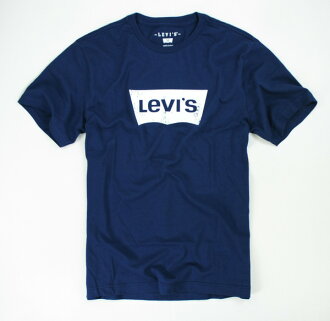 美國百分百【全新真品】levis 冠希 木村 經典 logo 刷色 T恤 t-shirt 潮流T 深藍 S M 號 超取
