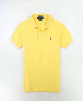 美國百分百【全新真品】Ralph Lauren RL 女 Polo衫 嫩黃 粉紅馬 上衣 外衣 網眼 貨付 XS M號