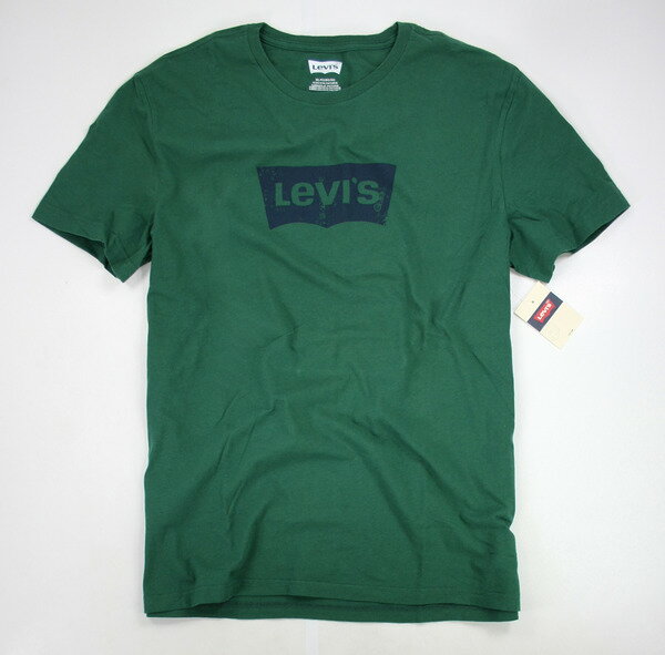 美國百分百【全新真品】Levis 經典 復古 logo 綠色 潮T 短T 簡約T 風格 T恤 XL號 大尺碼 大尺寸